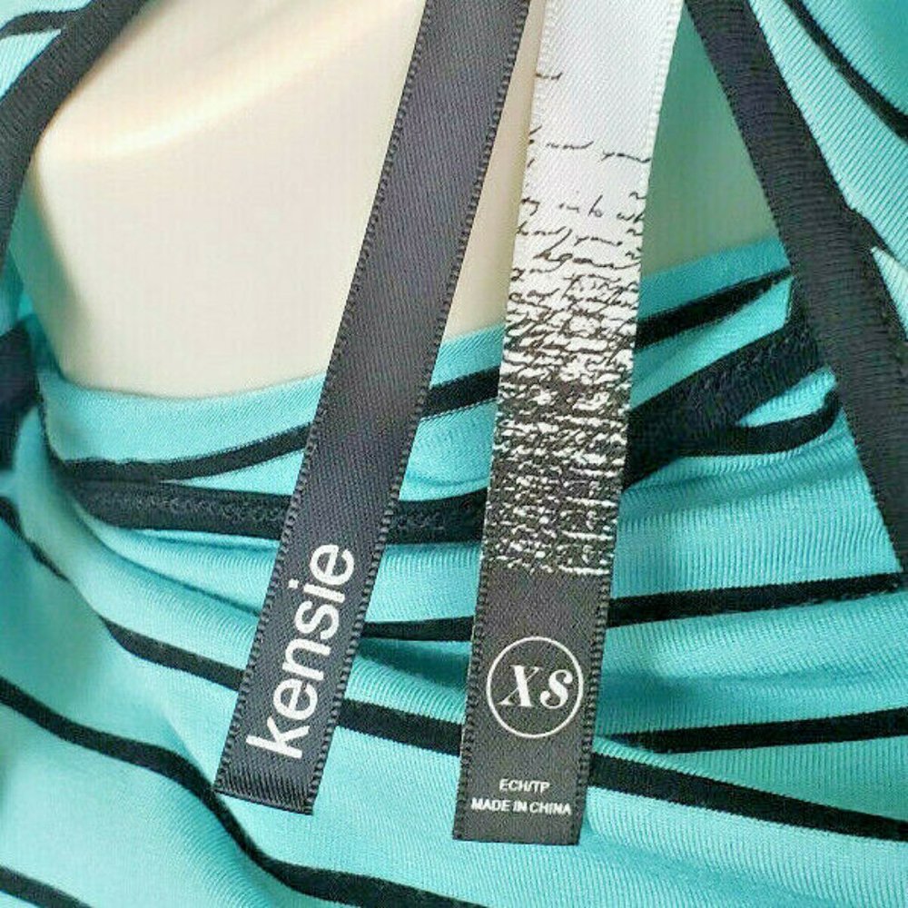 Kensie Casual Tank Dress Blue Stripe XL Pullover - Picture 6 of 9
